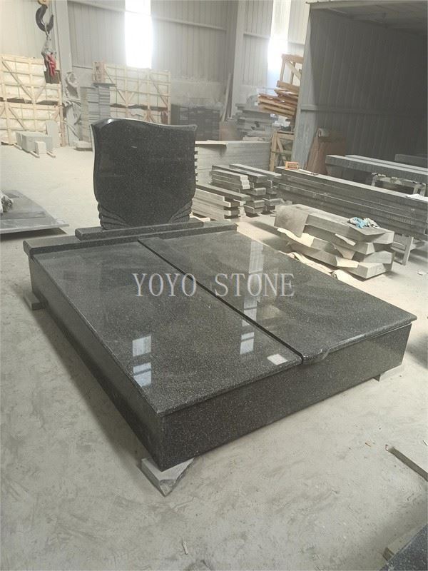 black granite headstone design