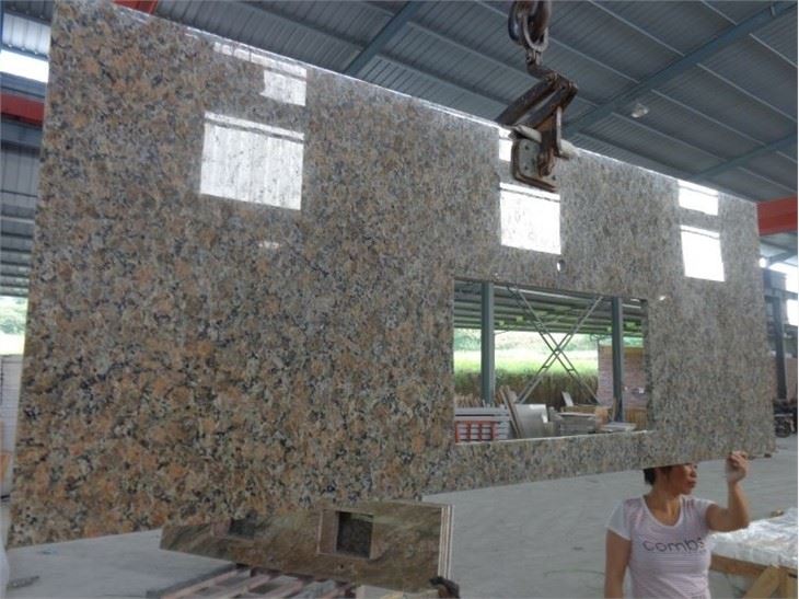 butterfly yellow granite countertops